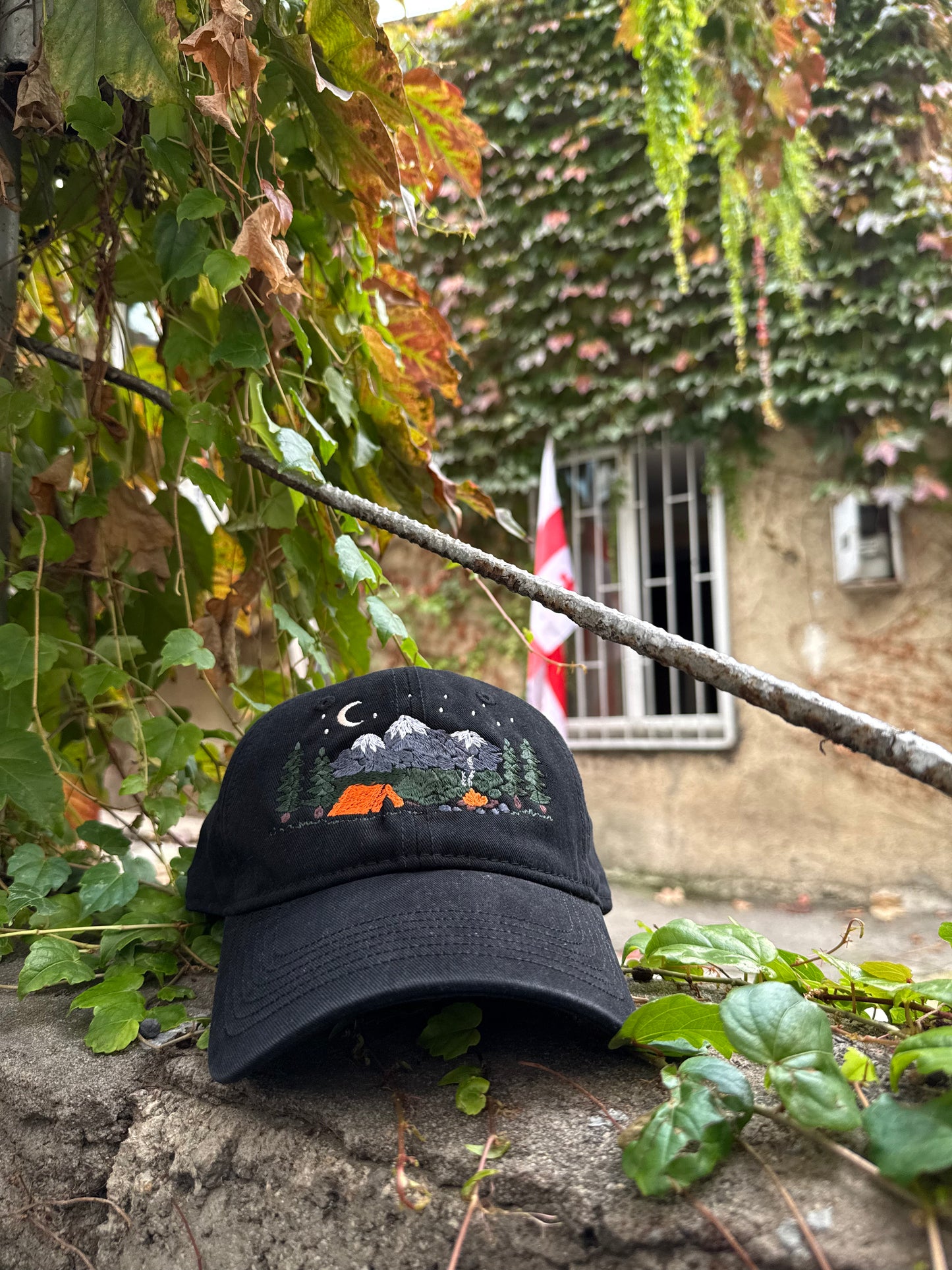 Camping Embroidery Hat